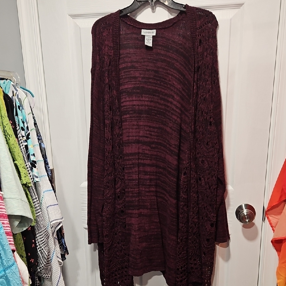 Burgundy Knit Cardigan